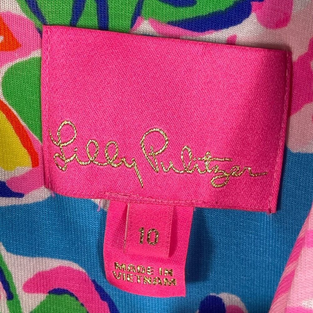 Lilly Pulitzer Multicolor Floral Ruffle Sleeve Vyra Maxi Dress Size 10 - Picture 4 of 10